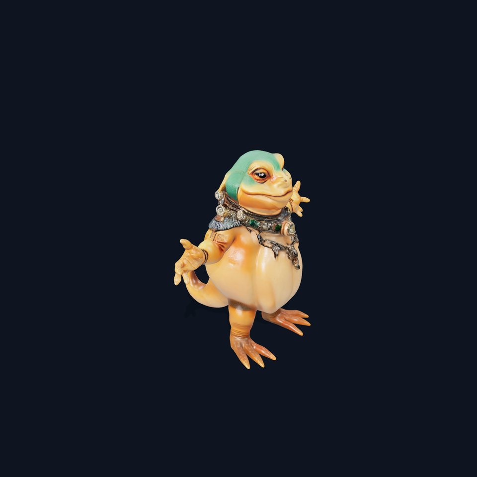 Regal Frog King Character Model Rigged and Animated